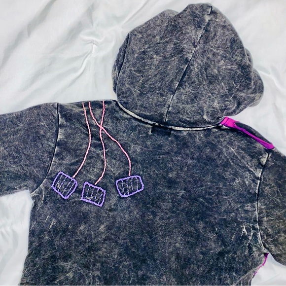 Rising International Patchwork Boho Zippered Jacket w/ Hood - Picture 6 of 7